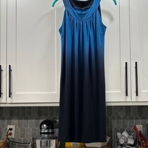Tiana B. Elegant Blue Ombre Sleeveless Dress